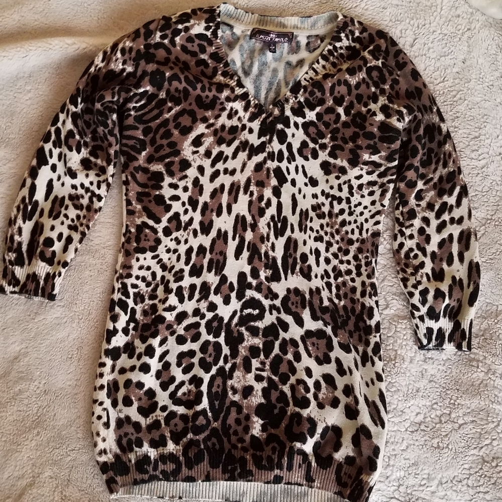 Almost famous cheetah print sweater
